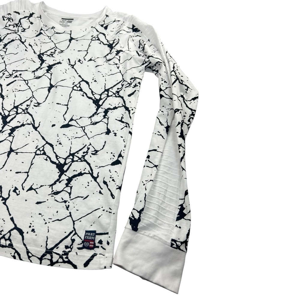 Vintage Y2K Men’s Phat Farm Long Sleeve Paint Splatter Cotton Shirt In XL - Picture 2 of 4